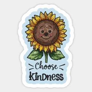 Sunflower Choose Kindness Sticker